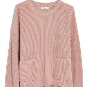MADWELL PINK RIBBED SWEATER